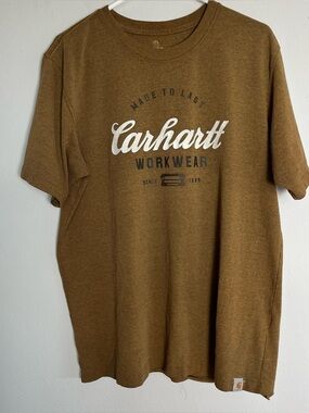 Carhartt Men's Workwear Short Sleeve T-Shirt Brown Sz L